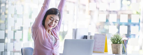 Remind employees to practice good ergonomic habits to avoid injury.