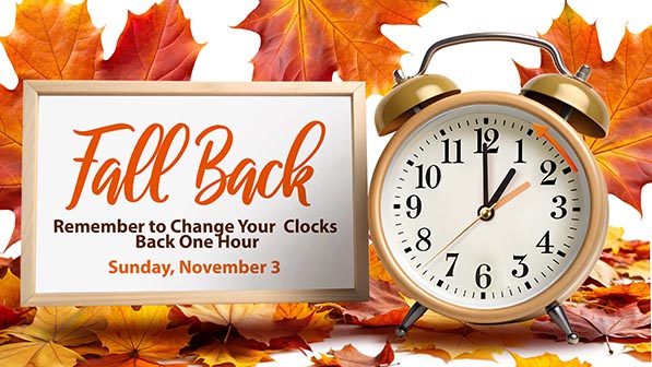 Fall Back’ Sunday as Daylight Saving Time (DST) Ends