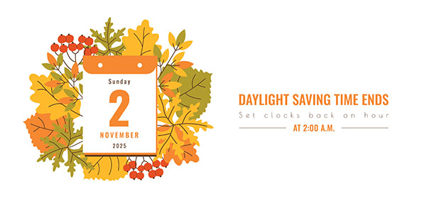 ‘Fall Back’ on November 2 as Daylight Saving Time (DST) Ends ‘Fall Back’ on November 2 as Daylight Saving Time (DST) Ends